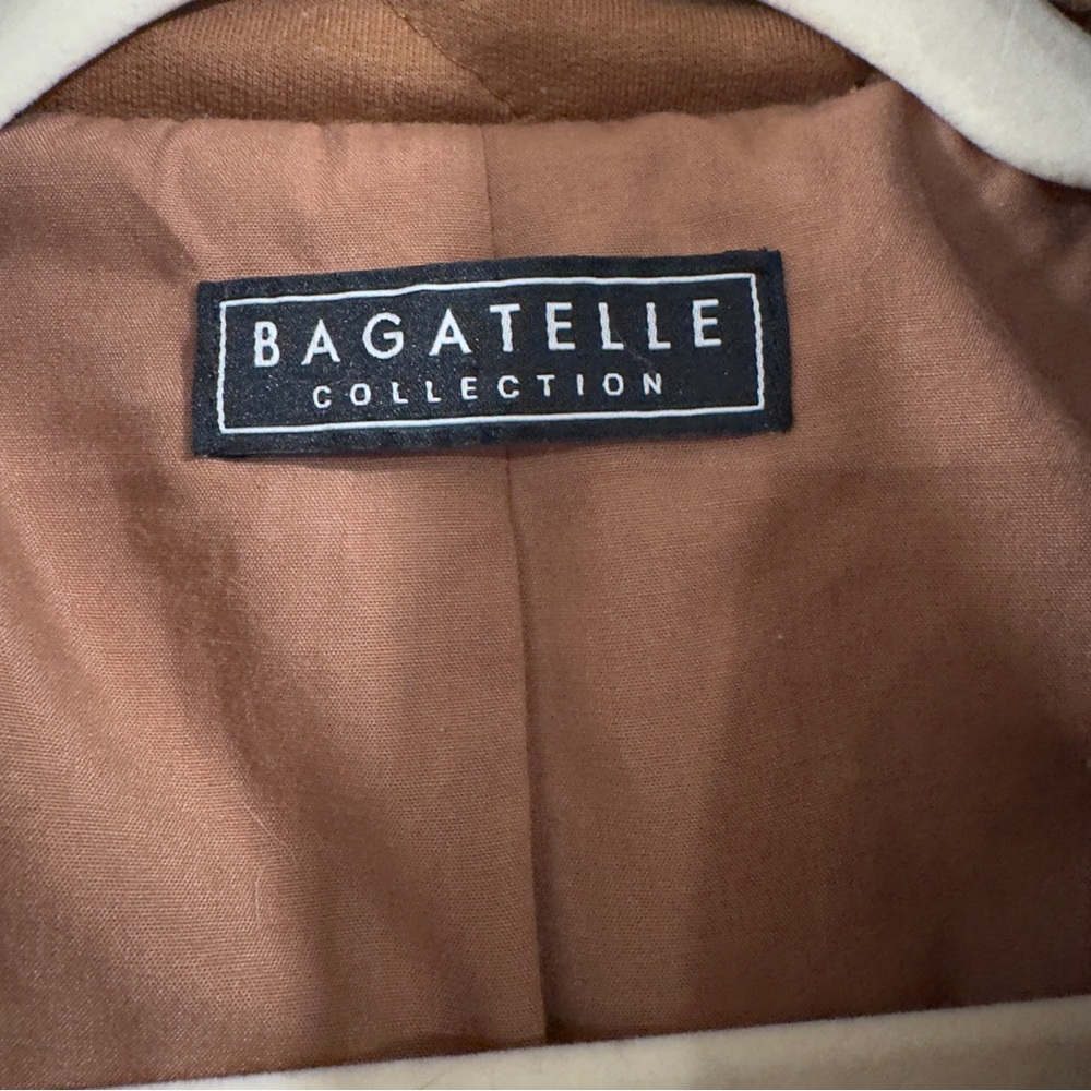 Bagatelle Collection Womens Quilted Bomber Jacket Camel Brown Zip Up Mock Neck - Picture 3 of 6